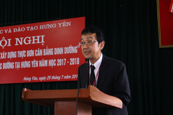 Mr. Tatsuo Ebi, Director of Ajinomoto Vietnam delivering his speech in the conference